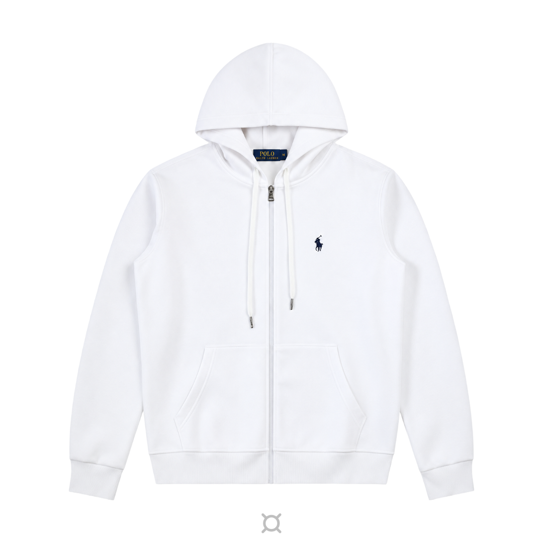 VAULT - Ralph White Zip-Up Hoodie