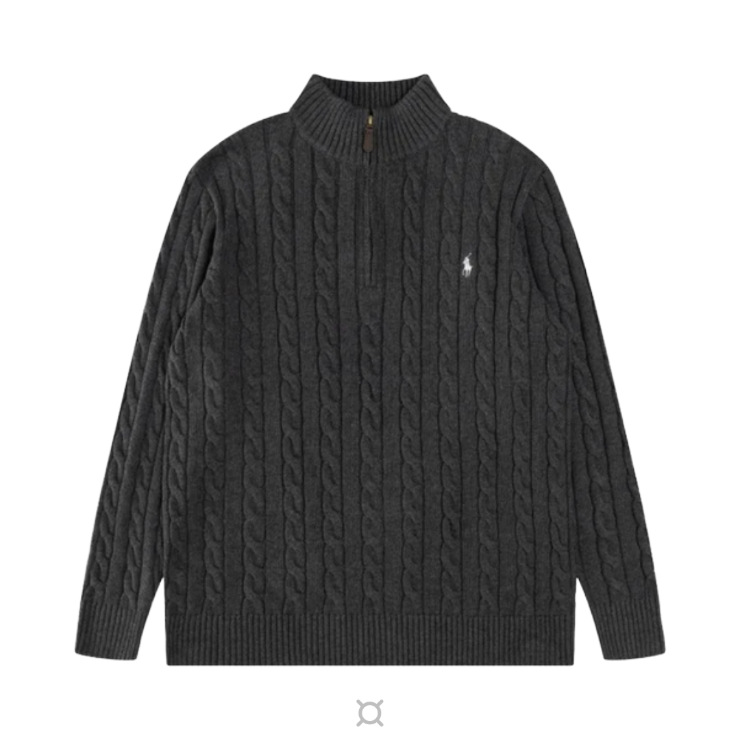 VAULT - Ralph Full Zip Black Sweater