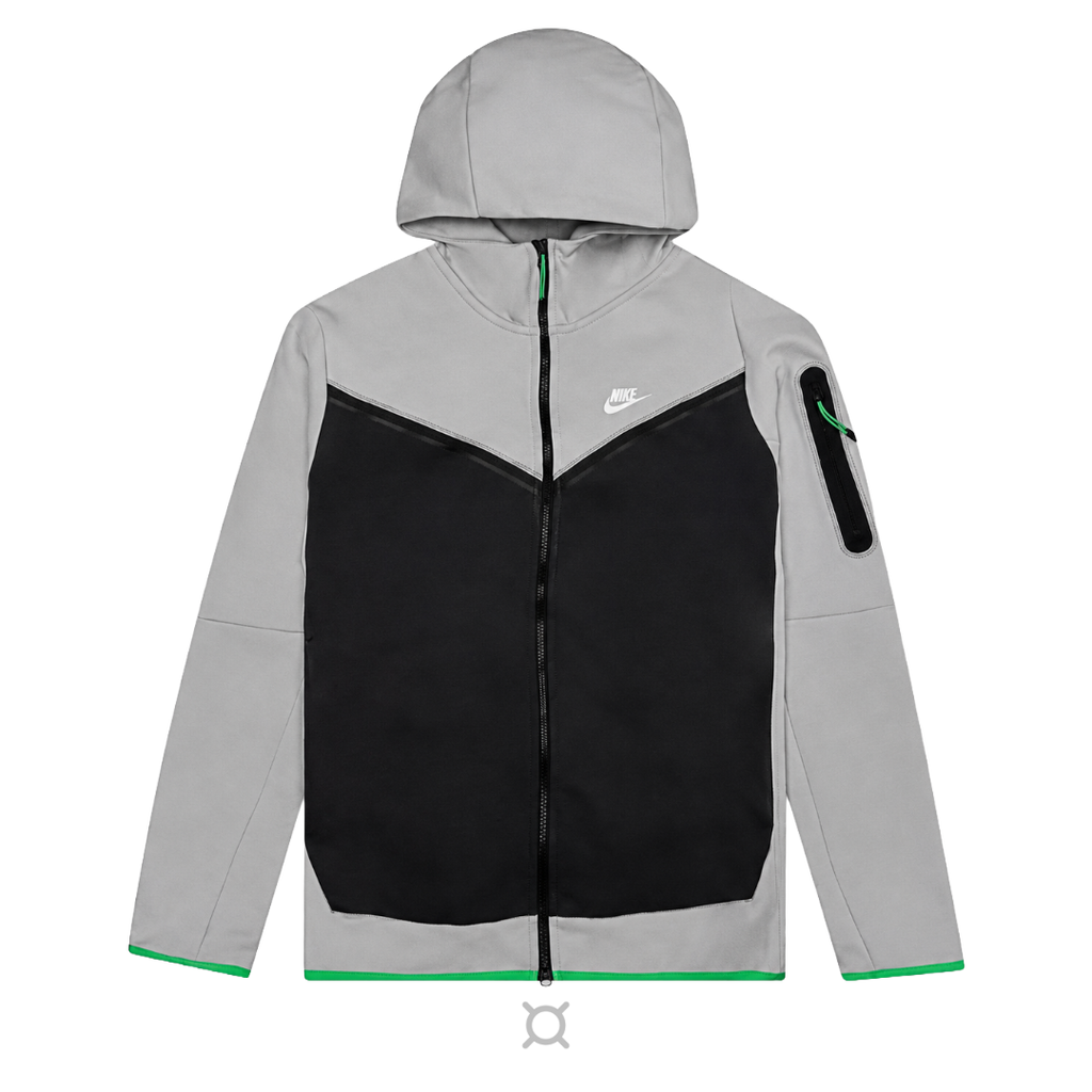 VAULT - Tech smoke Grey Zip Hoodie