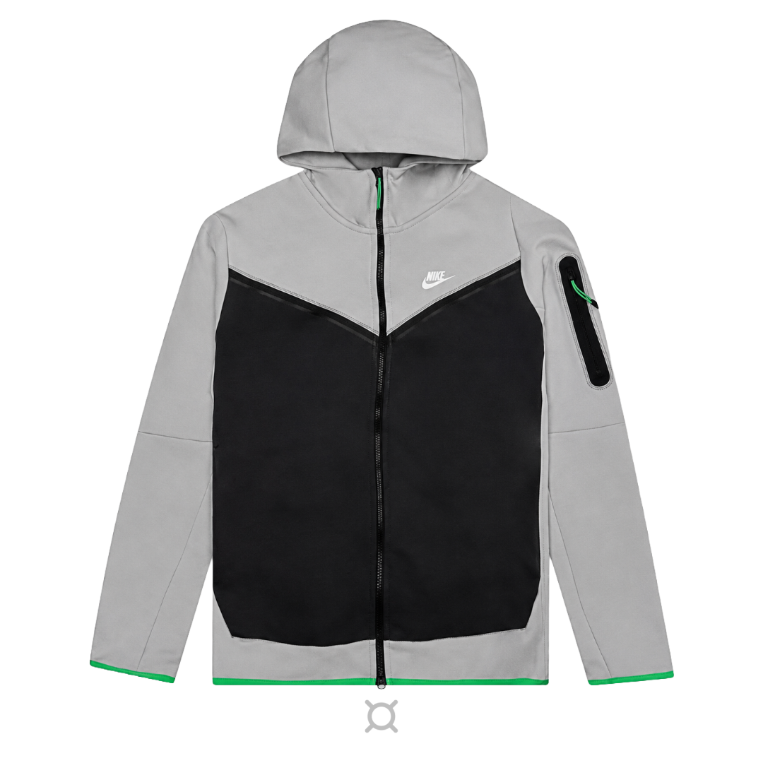 VAULT - Tech smoke Grey Zip Hoodie